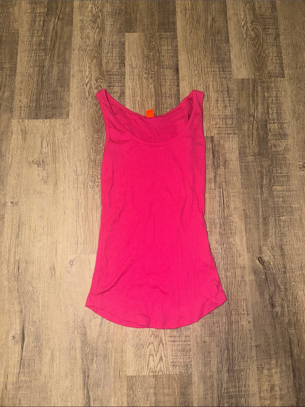 Joe Fresh Bright Pink Scoop Neck Tank Top